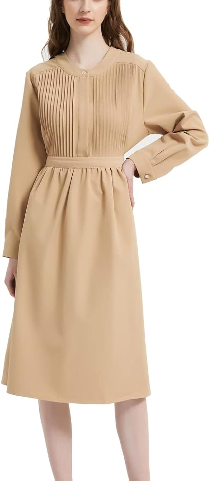 Amazon Co Jp ロングワンピース レディース ワンピース チュニック マキシ丈 トップス 大きいサイズ ゆったり 長袖 コットンリネン 春 夏 秋 冬 ファッション Phfuyuメーカー直営 品質保証 服 ファッション小物