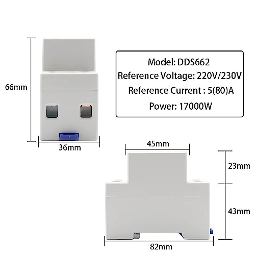 Compteur électrique KWh monophasé 230V avec écran LCD rétroéclairé