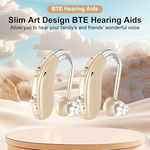 Image of Fastwell F27-2 Unit For Both Ear Rechargeable Hearing Aids for Adults with Hearing Loss, Mild To Moderate, Noise Reduction Ear Machine, (Gold-Pair) 1-Year Warranty