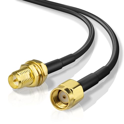Superbat Câble Rallonge RPSMA RG174 5m Rallonge Antenne WIFI Mâle vers Femelle Câble d'Extension RPSMA RF 50Ohm pour 4G LTE, Routeur, Antenne WIFI/GPS/4G, Modem 5G,...