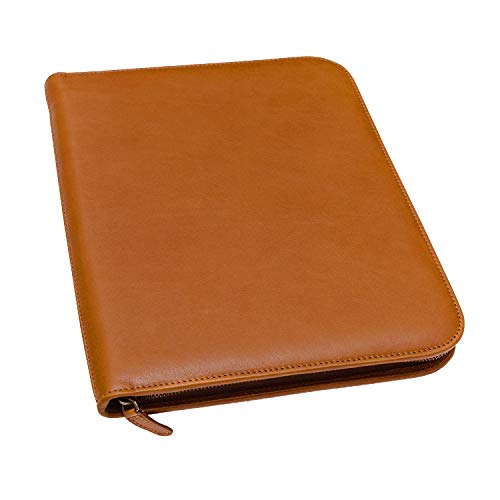 Preisvergleich Produktbild Maruse Leder-Padfolio A4, luxuriöse Ledernotizmappe, Dokumentenmappe, Brieftasche In Italien hergestellt (Honey)