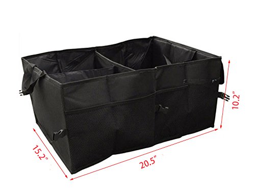 Miniatura 4 de plegable coche tronco Organizador plana resistente plegable almacenamiento de la Carga