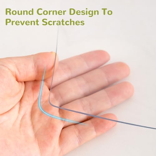 Image of 30 x 54 Inch Clear Table Cover Protector, 1.5mm Thick Plastic Table Cover, Vinyl Table Protector, Desk Mat For Desks