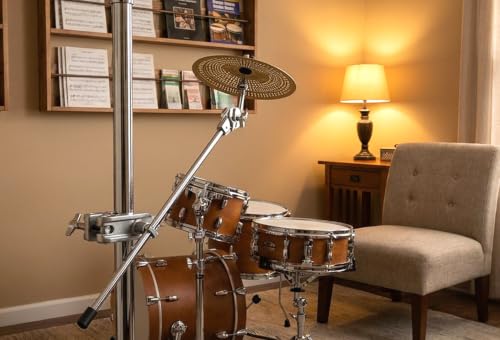 Image of Softline Pro Boom Cymbal Arm with Clamp 46cm Long Heavy-Duty Adjustable Drum Hardware Extension Universal Cymbal Holder Mount for Drum Kits