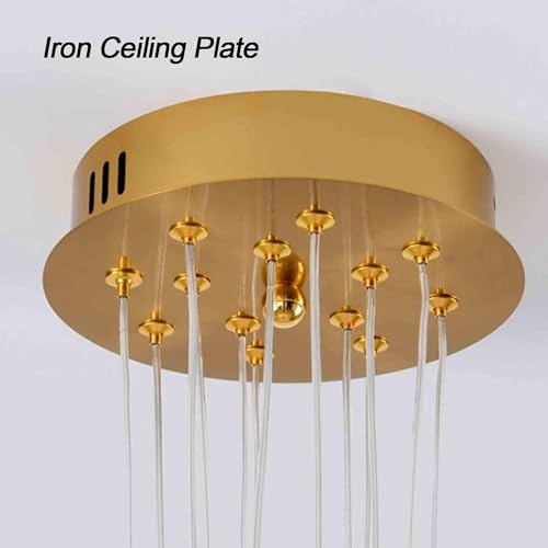 Lampes suspendues et plafonnier LED rond lune 3D à intensité variable LWX