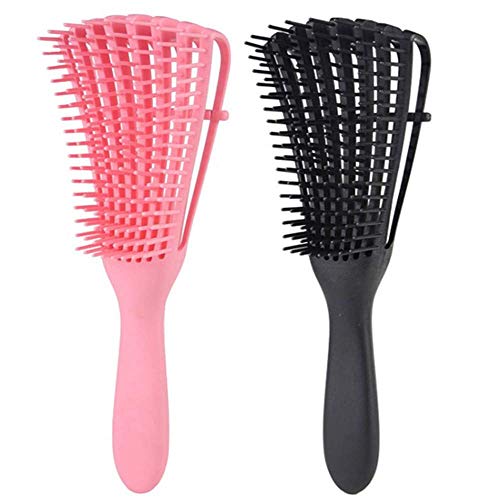 Hair Detangling Brush ,2 Pack Hair Brush for Women and Men, Afro Textured 3a to 4c ez Detangler Brush