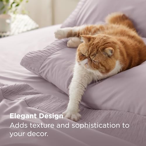 Image of Bedsure Twin Sheets Set - 3 Pieces Soft Twin Bed Sheets - Breathable & Cooling - Hotel Luxury - Easy Care Polyester Microfiber Bedding for Women, Men, Pink Mocha