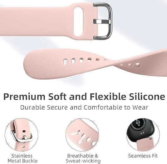 Compatible with Cubitt Aura Pro, Viva Pro, Aura,Viva Smart Watch Bands, Soft Silicone Adjustable Straps Quick Release Replacement Wristbands (8-PACK) - Image 3