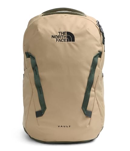 Image of The North Face Vault Everyday Laptop Backpack - Commuter Travel Bag, Water-Repellent Finish, Spacious Compartment, Khaki Stone /New Taupe Green /Bottle Green, One Size