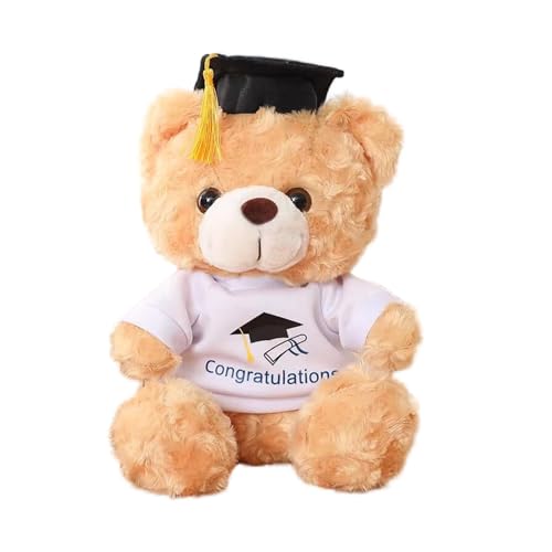 Ours en peluche remise de diplôme 2026 chapeau de célibataire blanc félicitations doudou d'université