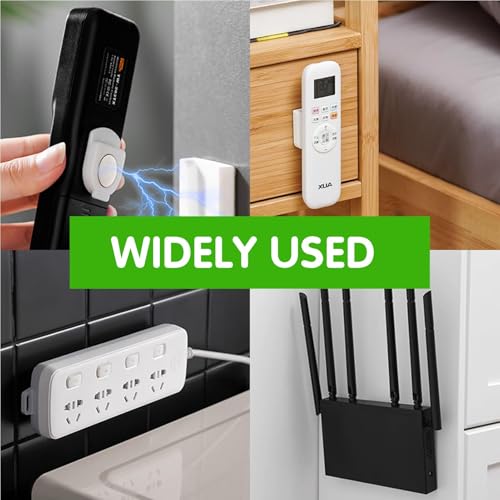 Lynqvor 4 Stück Verbesserter Starker Magnethalterung Fernbedienungshalter,Magnethalterung Fernbedienungshalter Wandhalterung,Einfache Installation und Entfernung, Ideal für Zuhause und Büro - weiß