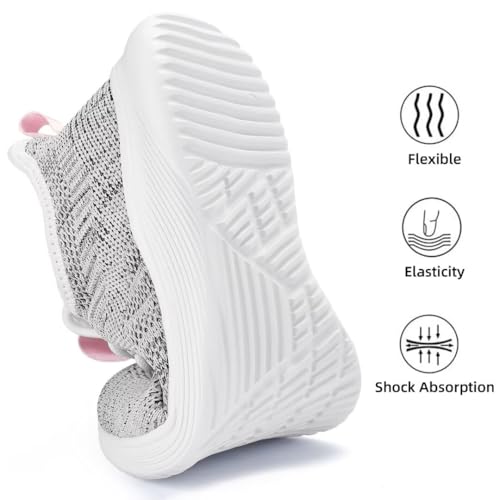 Image of Lamincoa Womens Slip On Walking Shoes Non Slip Casual Road Running Lightweight Mesh Fashion Sneakers for Gym Travel Workout