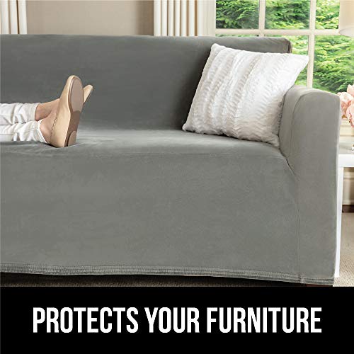 Gorilla Grip Original Fitted Velvet 1 Piece Large Sofa Protector for