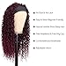 G&T Wig Red Headband Wigs for Black Women Wet and Wavy Headband Wig Ombre Red Curly Synthetic Wigs Dark Roots Glueless Heat Resistant Long Curly Wigs for Daily Wear