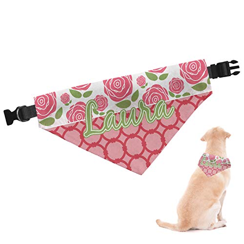RNK Shops Personalized Roses Dog Bandana - Large