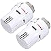 Vanne de radiateur thermostatique standard 2PCS Tête de remplacement uniquement, tête thermostatique Chauffage au sol Vannes électriques Durable Actionneur radio-thermique pratique uniquement