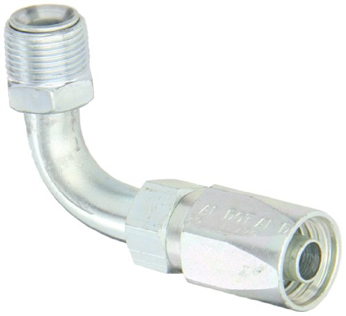 Image of EATON Weatherhead 21308N-E08 Inverted Male Swivel Tube Elbow Fitting, 90 Degree, AISI /SAE 12L14 Carbon Steel, 13 /32 inch Hose ID, 1 /2 inch Tube Size