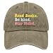 ODCRAT Humor Hat Read Books Be Kind Stay Weird Cowboy Hat Retro Hiking Cap Gifts for Grandma Who Like Embroidered,Golf Caps Suitable for Outdoor Activities