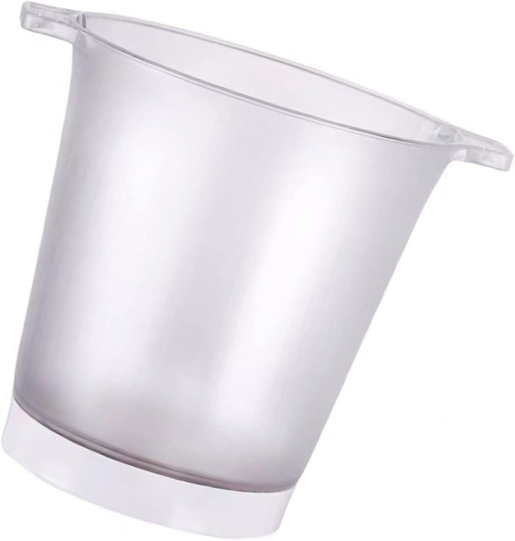 Wakauto LED Luminous Ice Bucket with Double Handles Beer Cooling Bucket Wine Ice Cooler for Bar and Party Use Battery-powered Frosted Portable