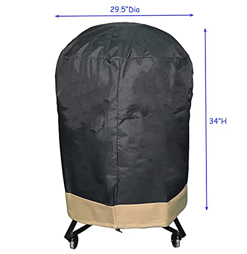BBQ Grill Cover - Fits Kamado Joe Classic, Large Big Green Egg, Louisiana K22 & Most 18" or 22" Kamado Grills - Not for 24" - 29.5" Dia X 34"H