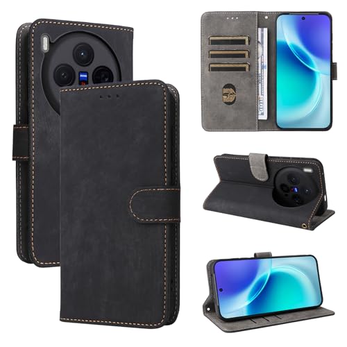 �X�}�z�P�[�X �Ή��@�� for Vivo X300 5G [RFID �u���b�N] �J�[�h �z���_�[���z�t���b�v �L�b�N �X�^���h�d�b�P�[�X Black