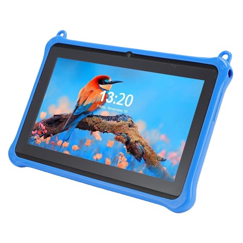 7 -Coll -LCD Tableta, Configuración de Usuario Segura Case de Silicio Suave Tableta para Niños para el 13 1024x600 Pantalla para el Entretenimiento Diario (Blue)