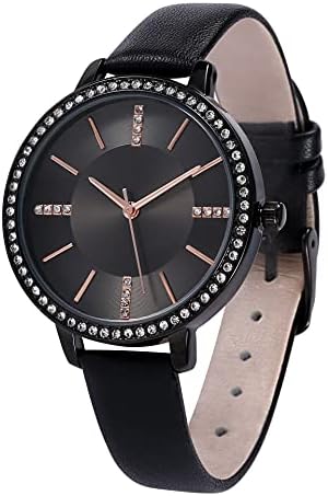 Womens Watches Leather Quartz Watch Waterproof Fashion Wristwatch for Women Ladies Girls