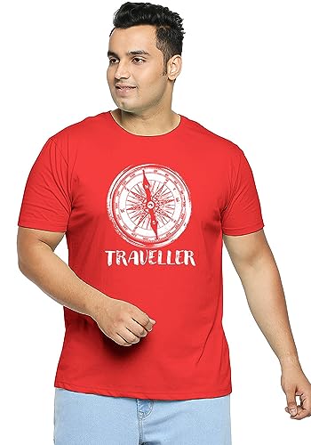 Image of Wear Your Opinion Men's S to 5XL Premium Combed Cotton Printed Half Sleeve T-Shirt (Design : Travel Compass)