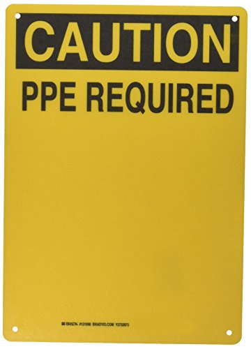 Panneau de protection personnelle Brady 131998 signalétique de sécurité jaune noir