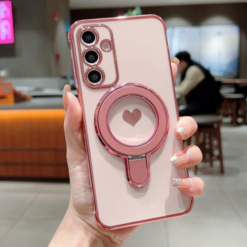For Galaxy A14 �p �P�[�X MagSafe�Ή� �����O �X�^���h 360°��_��] �c�����Ή� �ϏՌ� TPU �\�t�g �}�b�g �M�����N�V�[ A14 ��p �J�o�[ �}�O�l�b�g���� ���C�����X�Ή� ������� ���킢�� �y�� ���^ �S�ʕی� �Ռ�