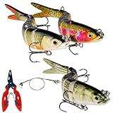 Abziyat Fishing Lure Swimbait Crankbait Trout Bass Catfish Muskie Bait Fishing...