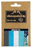 Décopatch DP008O Packung Décopocket mit 5 Papierbogen (30 x 40 cm) (gefaltet, 13 x 9,5 cm, praktisch zum Transportieren und einfach zum Verwenden) 1 Pack farbig sortiert