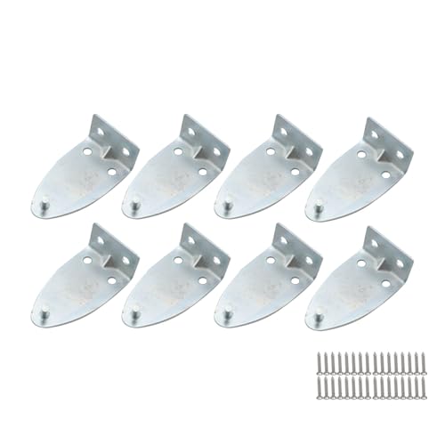 WELWIK 8PCS Metal Blinds Hold Down Brackets Silver Door Blinds Bottom Bracket Blind Bottom Rail Hold Clip for Fixing Blinds Bottom Rail