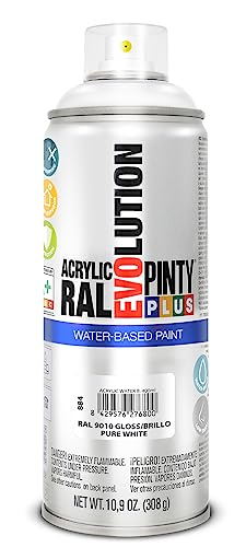 PINTY PLUS PINTURA EN SPRAY EVOLUTION WATER-BASED 520CC RAL 9010 BLANCO PURO MATE