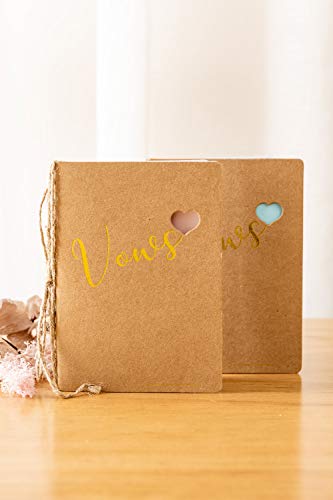 Key Spring Wedding Vow Booklets, His & Her Vow Booklets, Rustic Vintage Calligraphy Vow Booklets - Set Of 2 #TOP4