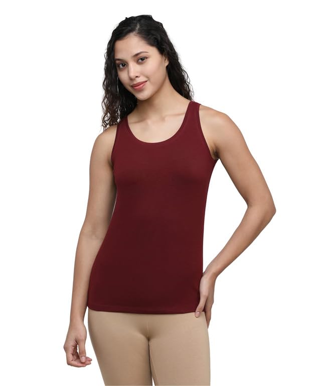attwact Cotton Tank Top-Solid Color Slim Fit Wide Strap Camisole Top for Women-picture-20
