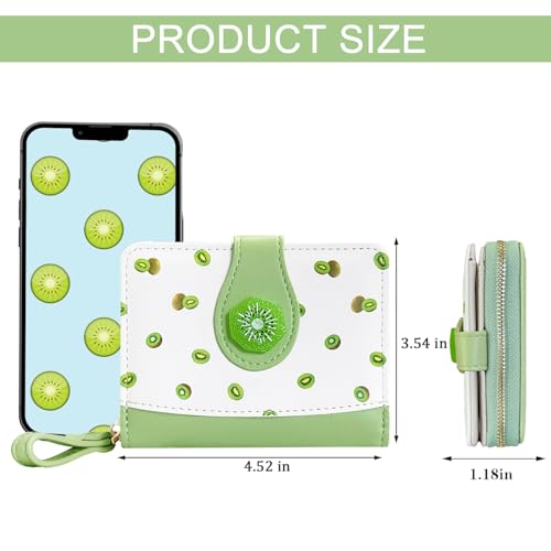 Image of Sunwel Fashion Girls Cutest Prints Wallet Card Slots Small Wallet with Zipper Coin Pouch Wallet for Women