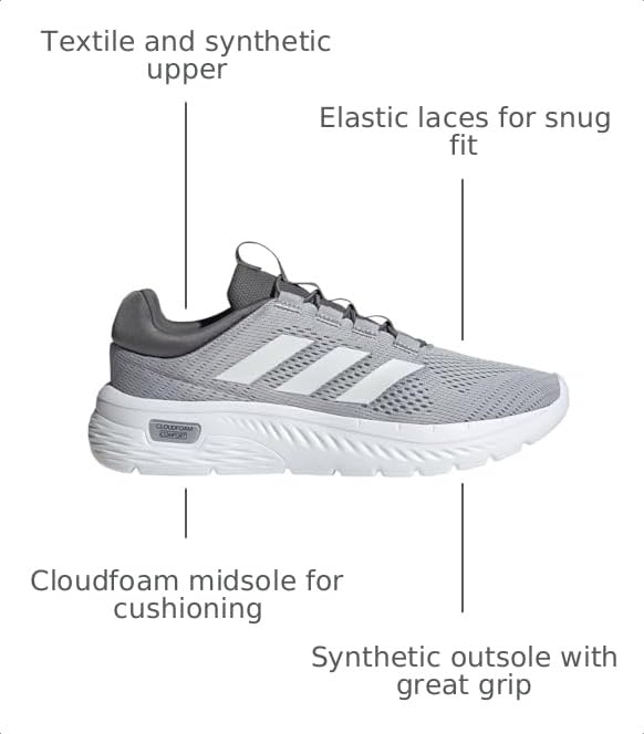 Image of Adidas Mens Cloudfoam Comfy Elastic Lace