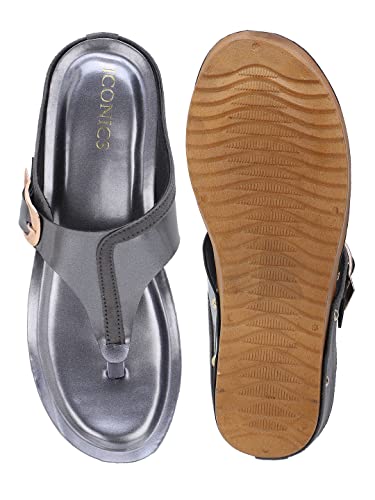 Image of ICONICS Women's Heels, Grey, 5
