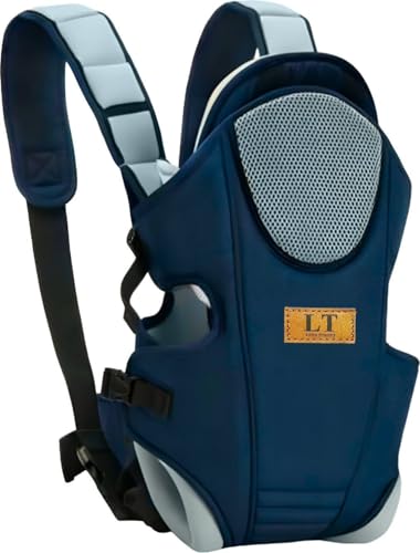 Image of Adjustable Baby Carry Bag with Safety Belt | 3 in 1 Kangaroo Bag for Mom Baby Carrier (Red-Black, Front Carry Facing Out)
