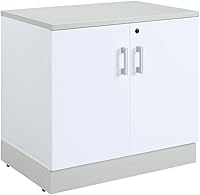 Vista 6 de NBF - Armario de almacenamiento de oficina de 29.4 pulgadas de alto, gabinete de almacenamiento laminado de madera flotante con dos puertas