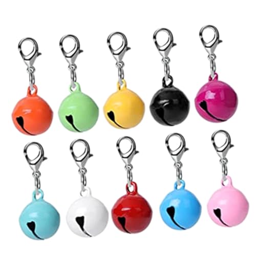 VANZACK 10Pcs Decorative Pet Collar Bells for Dogs and Cats Crisp Sound Pet Accessories for DIY Crafts and Wind Chimes for Pet Identification and Playfulness