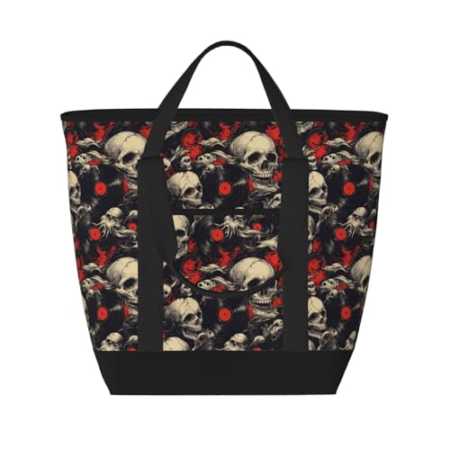 Sacs de courses pour courses fraîches, cabas isotherme réutilisable souple à motif