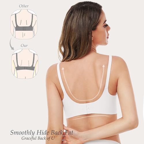 Vinfact Nursing Bra 3 Pack Seamless V Neck Maternity Bra Women Pregnancy Breastfeeding Bra