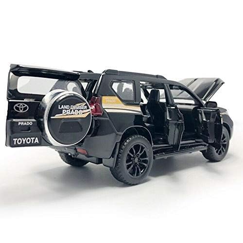 Image of Metal Pull Back Diecast Car SUV 1:32 Land CRUISERPRADO Pull Back Car Model with Sound Light Boys Gifts Toys for Kids【Pack of 1】
