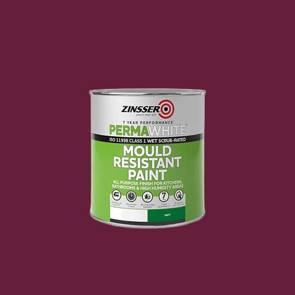 Paint Stop Mixed Colour Zinsser Permawhite Interior Matt Ral 4004 1L