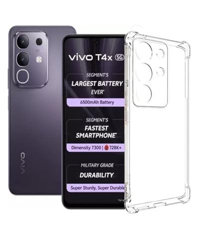 Image of Compatible for [ vivo T4x 5G ] Bumper Back Case Cover for [ vivo T4x 5G ] - Transparent