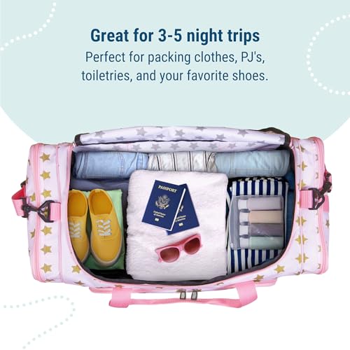 Image of Wildkin Kids Weekender Duffel Bag - Carry-On Size for School, Travel, & Sleepovers