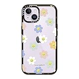 CASETiFY Impact iPhone 14 Case [4X Military Grade Drop Tested / 8.2ft Drop Protection] - Happy Daisies by Callie Danielle - Glossy Black