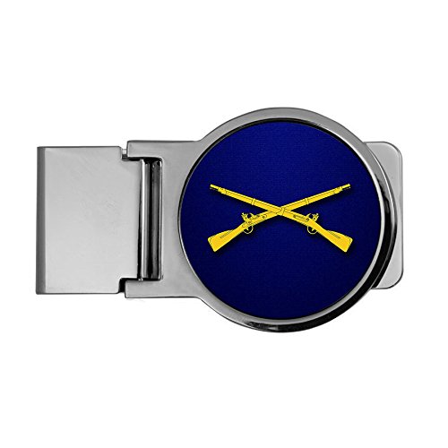 ExpressItBest Premium Money Clip - US Army Infantry, branch insignia